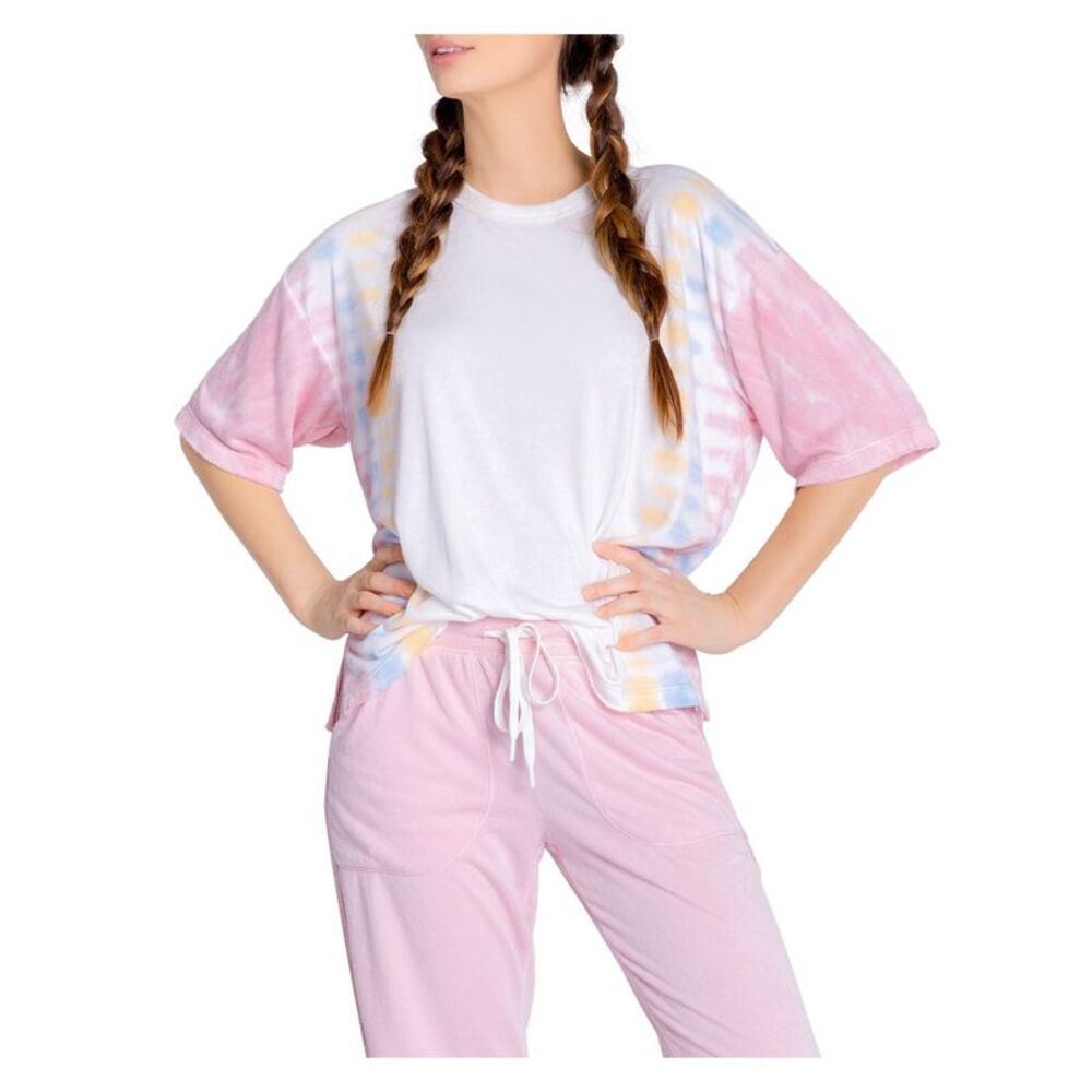 P.J.SALVAGE Intimates Ivory Knit Vented Hem Sleep Shirt Pajama Top XS